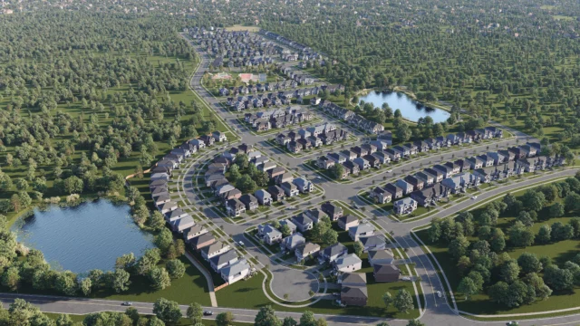 Aerial rendering of the North Hill by Solmar community in Upper Bolton