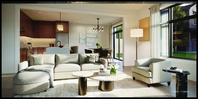 Bright living room in a North Hill by Solmar home